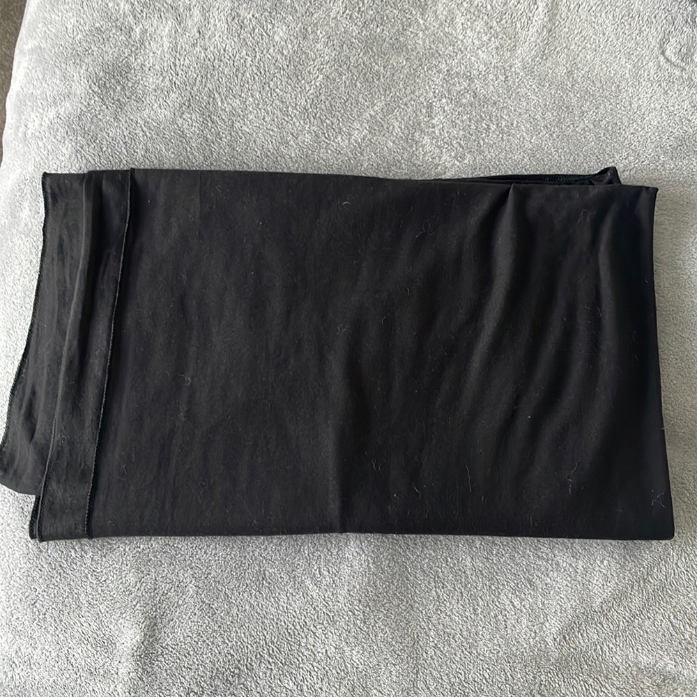 Harewom Black Hair Wrap for Women Long Stretch Jersey Head Scarf
